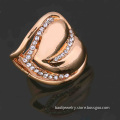 Simple Fashion Heart Rose Gold Engagement Ring Fake Diamond Ring